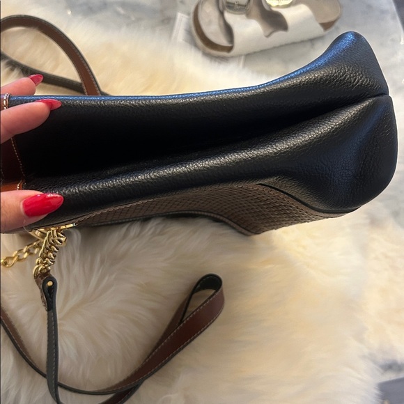 BALLY Black and Brown Woven Handbag - Picture 16 of 16